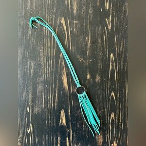 Leather fringe necklace